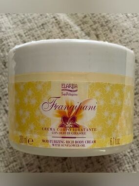 New ELARIIA FRANGIPANI BODY Cream With Sunflower Oil Large 6.7 OZ SEALED Perlier